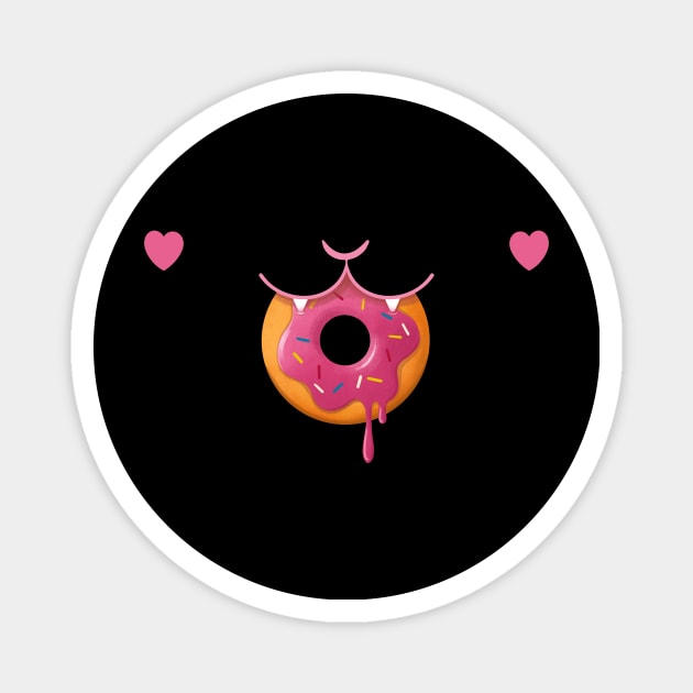 Cat Having Donut Magnet by Episodic Drawing